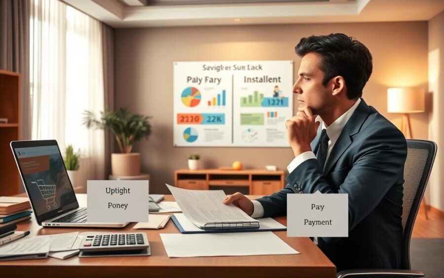 Como escolher entre pagar à vista ou parcelar uma compra